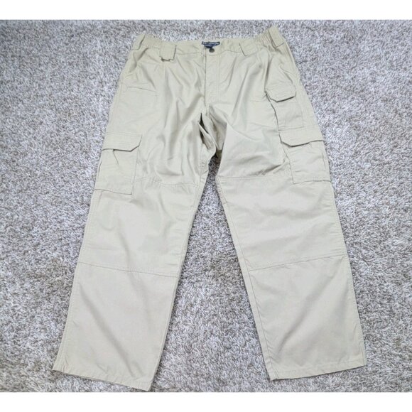 5.11 Tactical Pants Mens 38x30 Beige Cargo Taclite Pro Ripstop Regular Fit - Picture 1 of 5